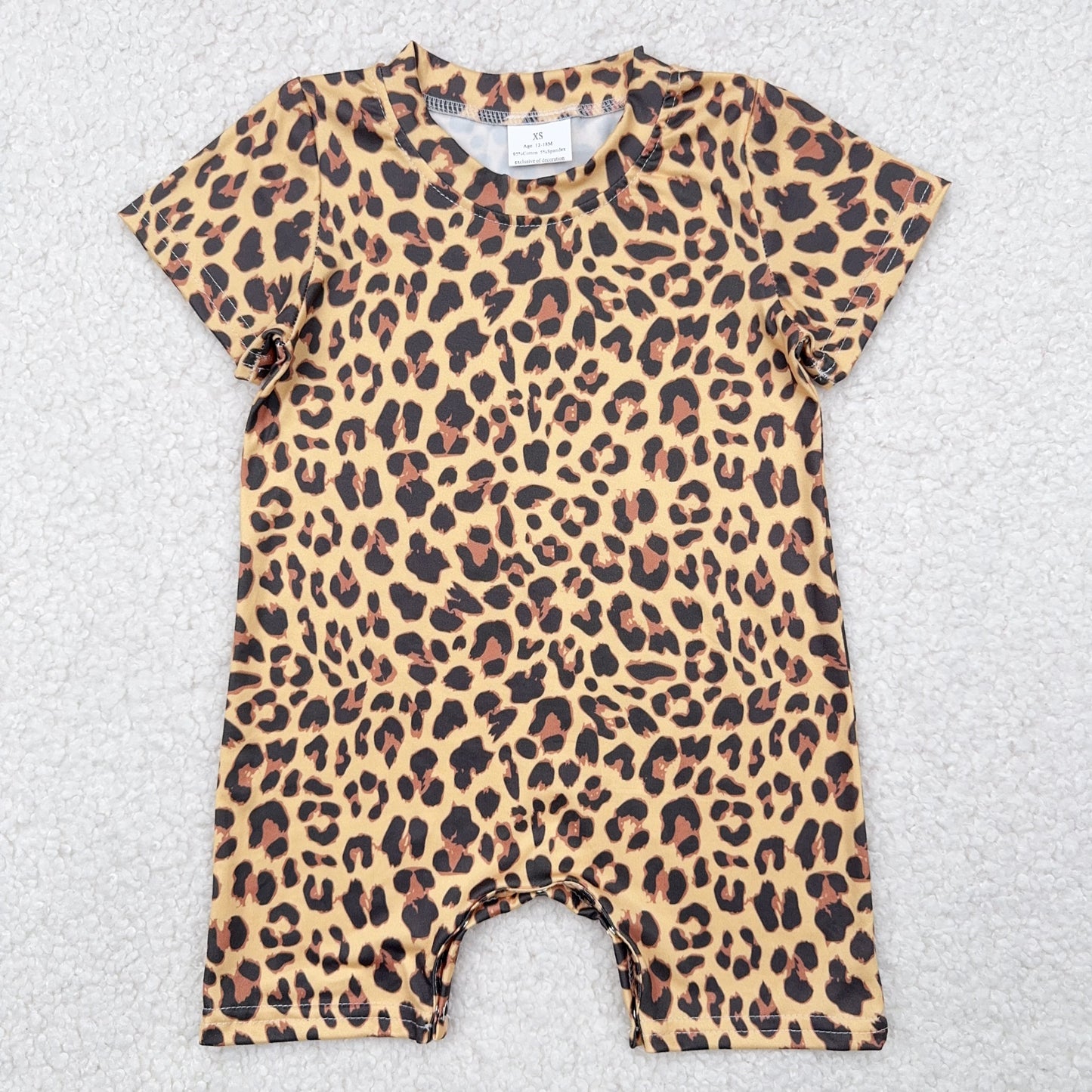 RTS SALES NO MOQ		 小豹纹黄褐色连体衣Leopard print tan bodysuit
