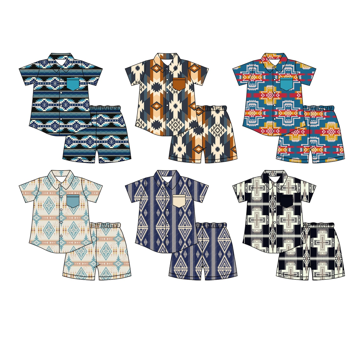 25.11.25 custom each style moq 5 eta 6-8week Sibling Sisters baby boy clothes short sleeve shorts sets 6 match family design