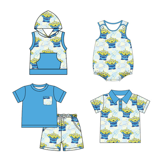 1.20 custom each style moq 5eta 4-6week Sibling Sister cartoon baby girl sets and boy rompers 1 and romper 2 and top match family design