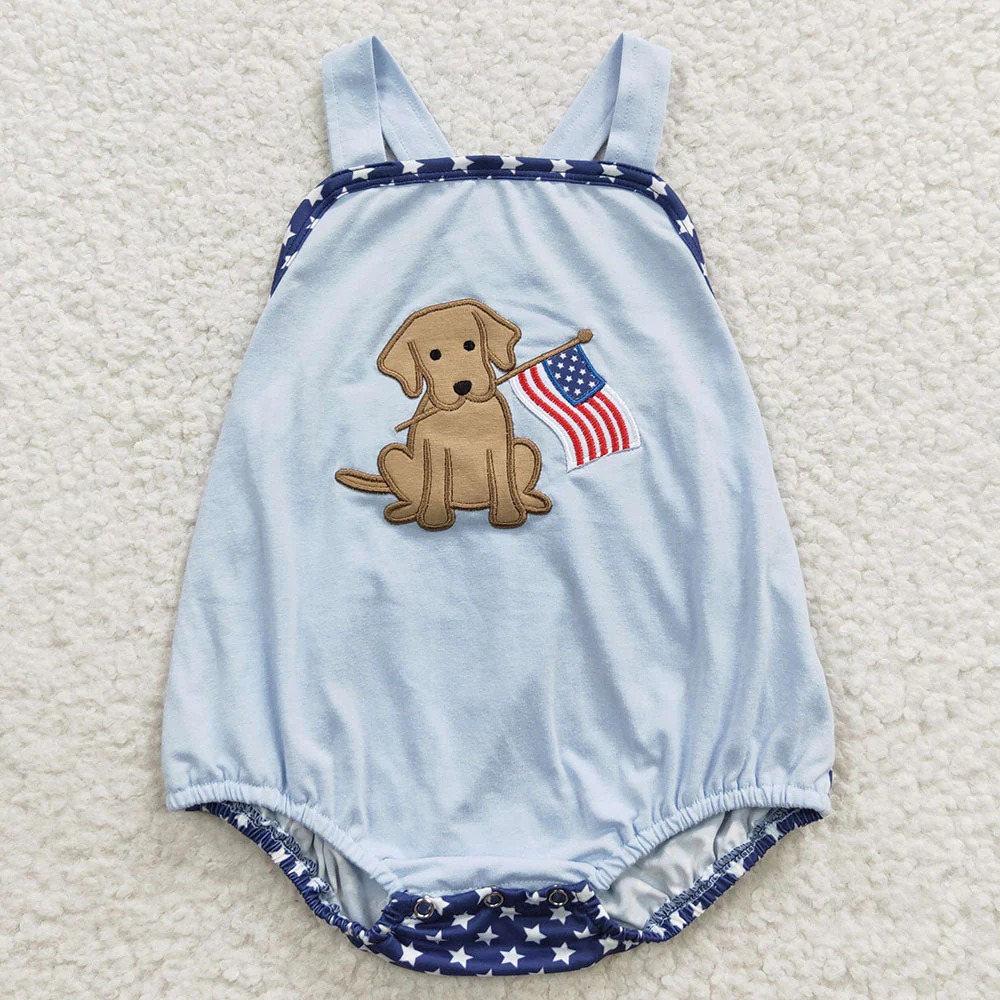 Baby Girls Boys 4th Of July Dog Sibling Summer Shorts Sets