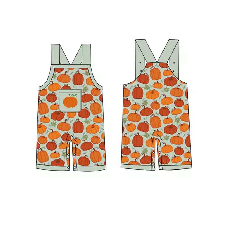 5.10custom each style moq 5eta 4-5week Sibling Sister orange prints green girls and boys outfits and baby romper match family design