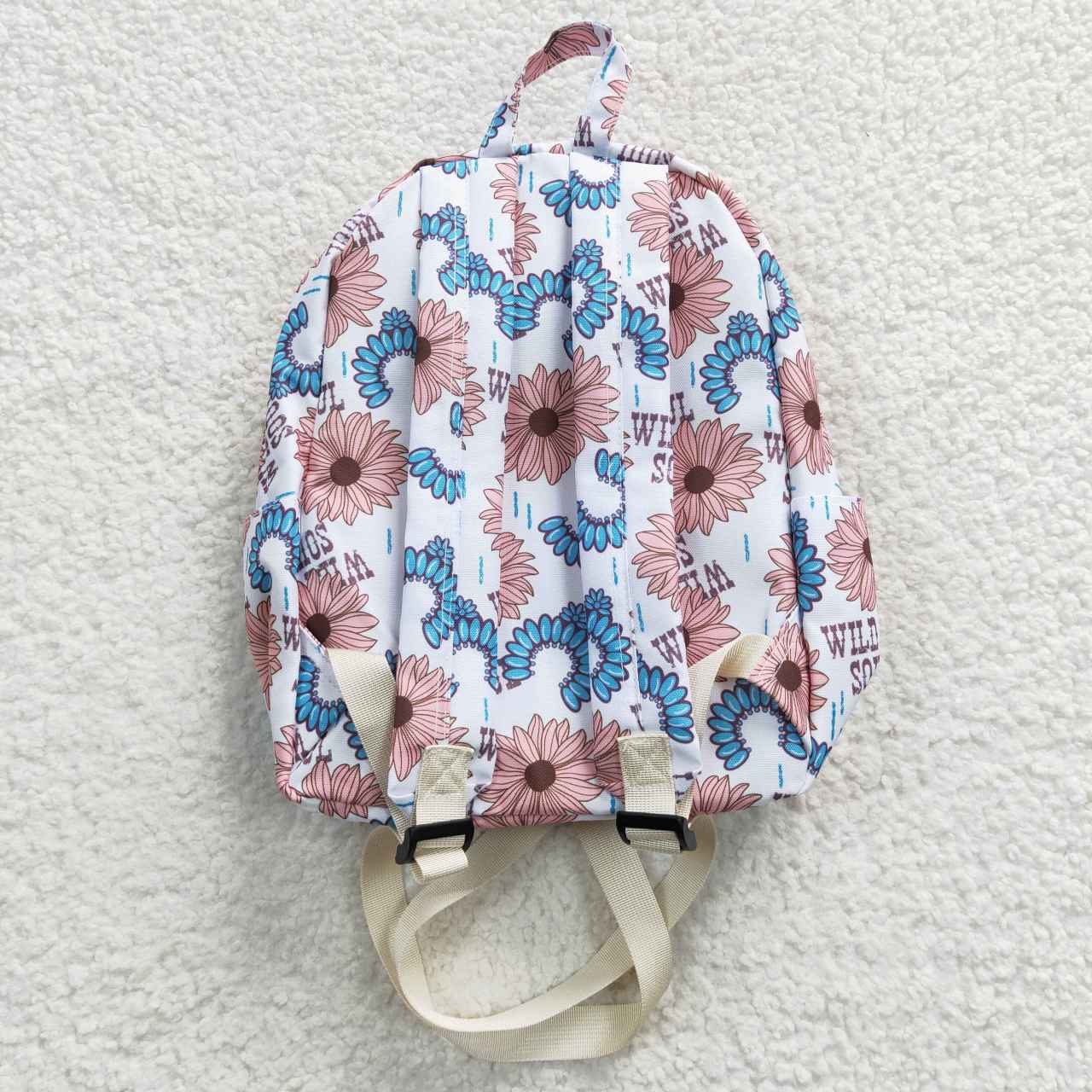 BA0080 wild soul flower jewel white backpack