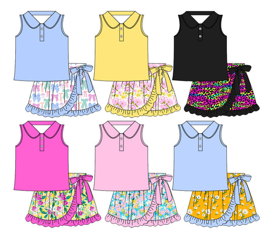 3.15 custom each style moq 5eta 4-6week Sibling Sister baby girls short sleeve dress and dress 6 match design