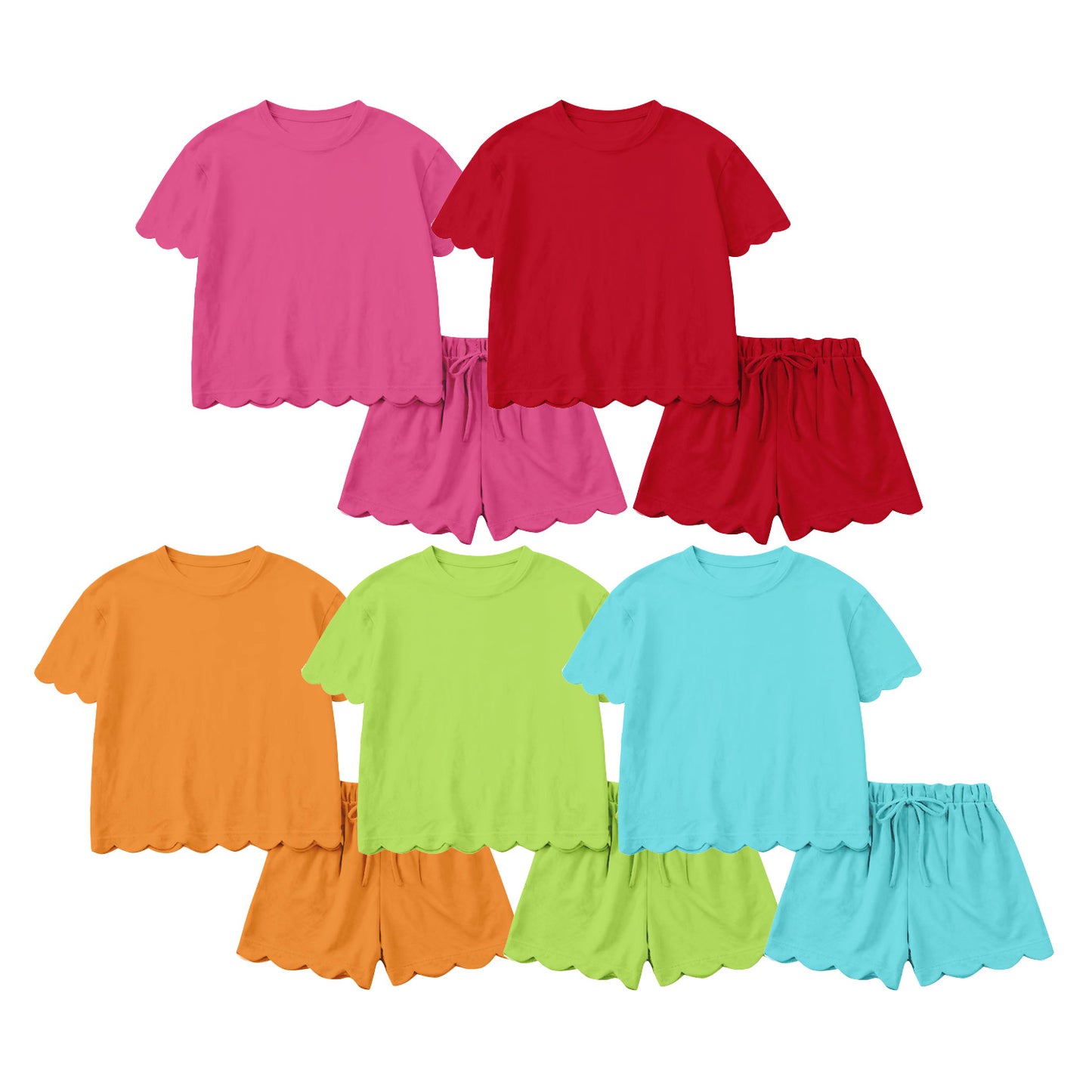 (Pre Order) No moq cotton fabric scallop Wave Images summer spring color sets