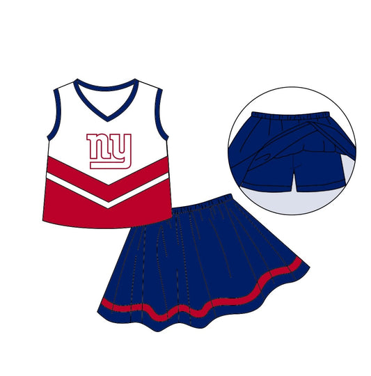 custom moq 5 tat about 4-6 weeks baby girls clothes team navy blue summer outfits