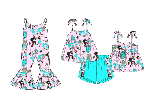 1.24 custom each style moq 5eta 4-6week Sibling Sister baby girls short sleeve shorts sets and jumpsuit match design