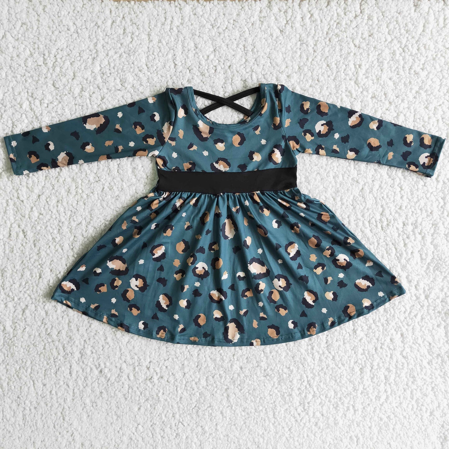 6 A1-3 Green leopard print skirt