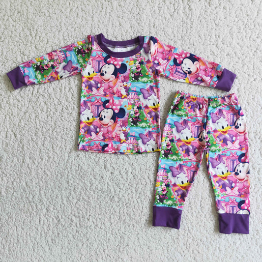 6 A1-4 Boys Mickey Purple Long Sleeve Pajama Set