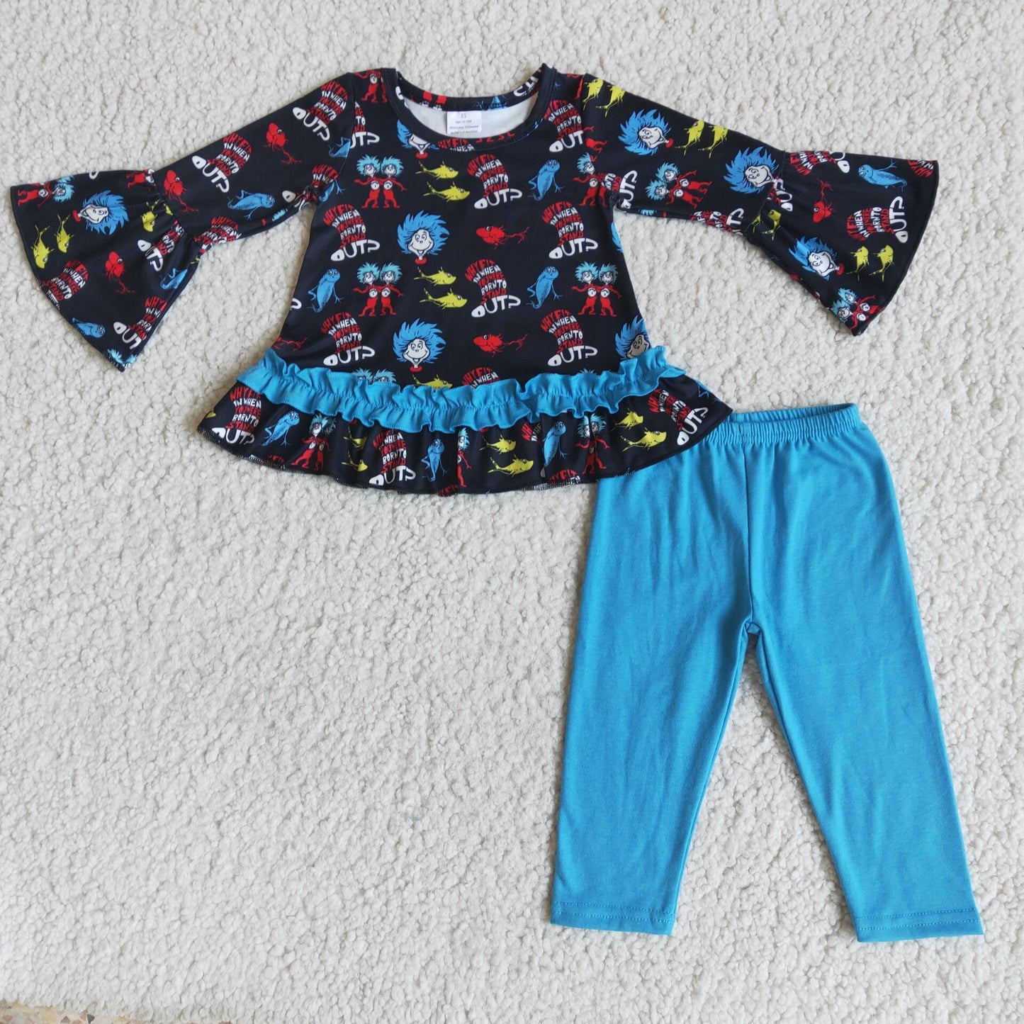 6 A10-16 DR long sleeve top blue pants