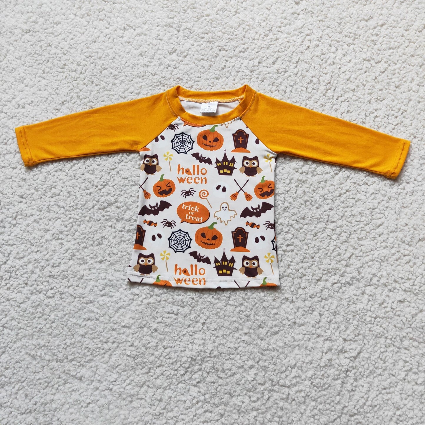 6 A17-18 Halloween Pumpkin Long Sleeve Top