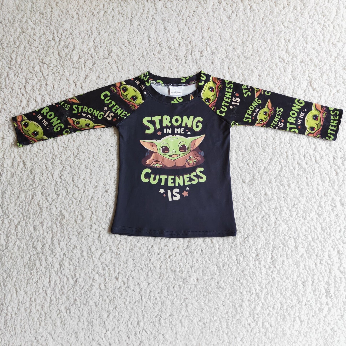 6 A18-3 strong black long sleeve top