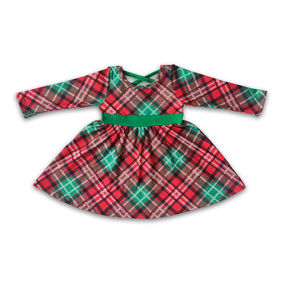RTS NO MOQ Sibling baby girl clothes Christmas long sleeve dresses