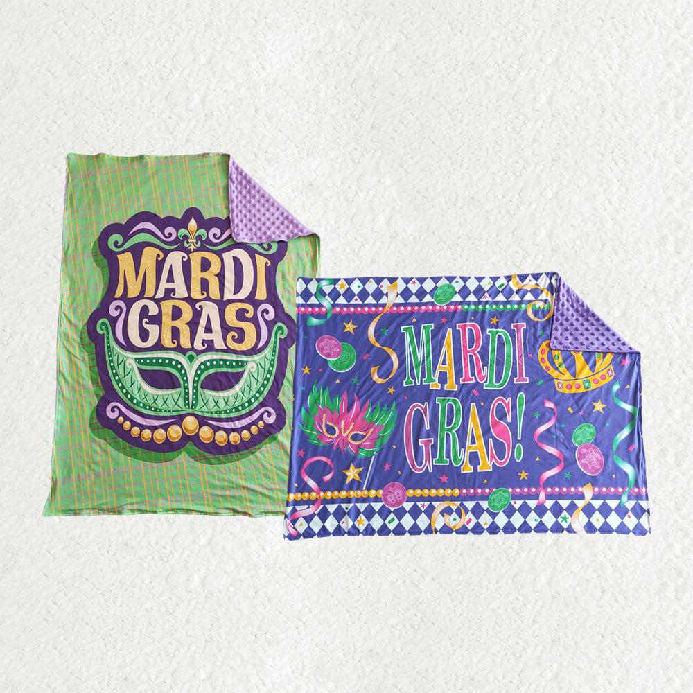 RTS NO MOQ Sibling baby blanket mardi gras summer kids blankets