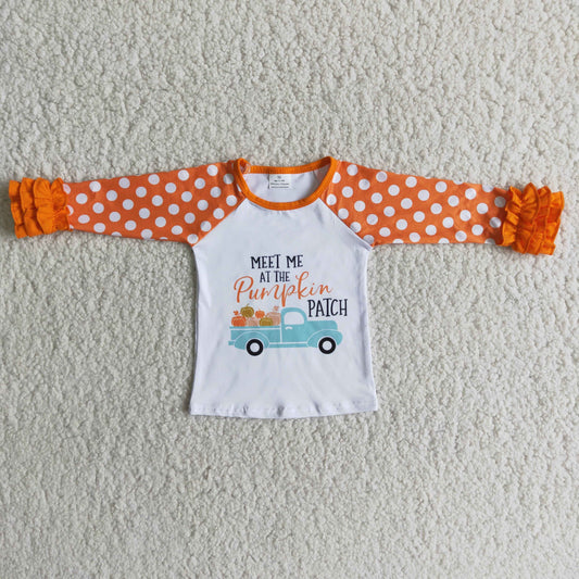 6 B6-31 Orange Lace Long Sleeve Pumpkin Car Top