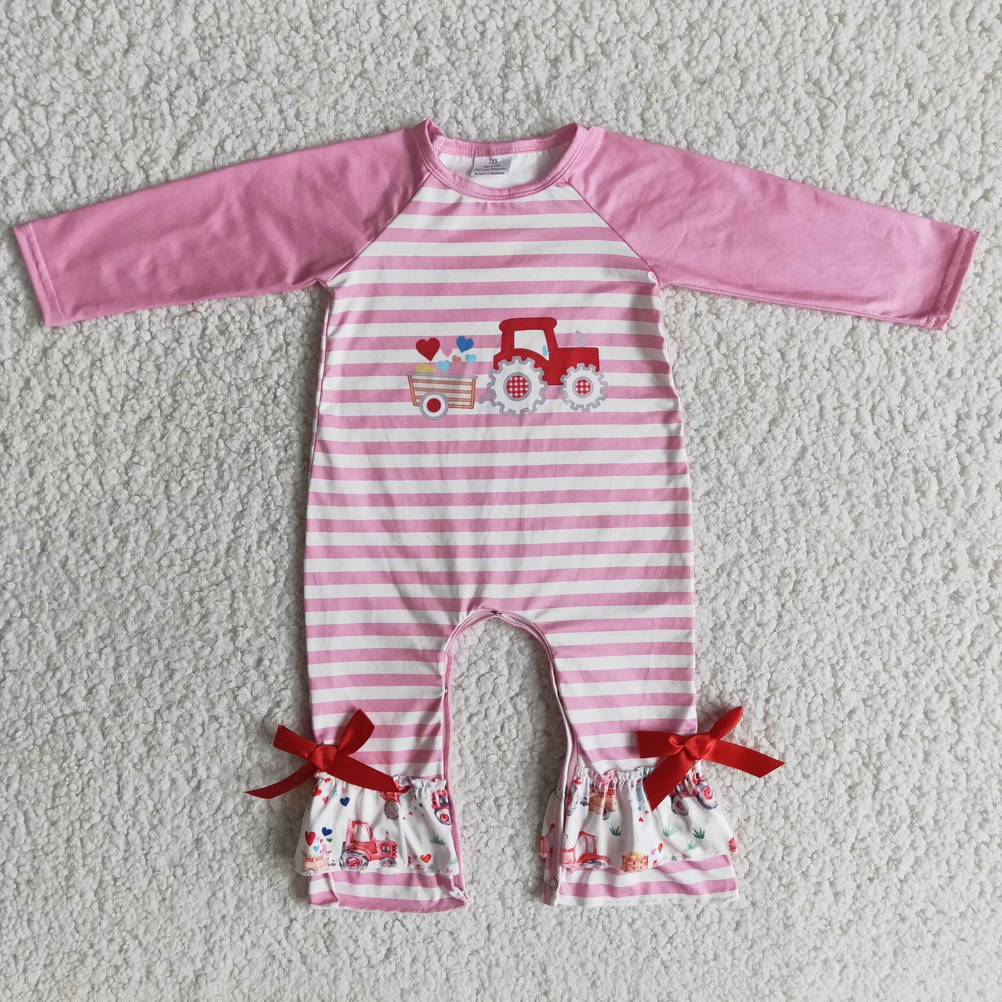 6 B9-18 Truck Love Valentine's Day Romper