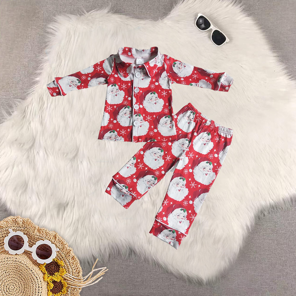RTS NO MOQ Sibling Baby Girls boys Christmas Long Sleeve Pants pajamas Sets