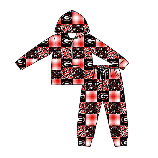 Custom moq 5 mix size milk silk summer teams baby boys clothes camouflage hooded long ssleeve pants sets-25.11.27