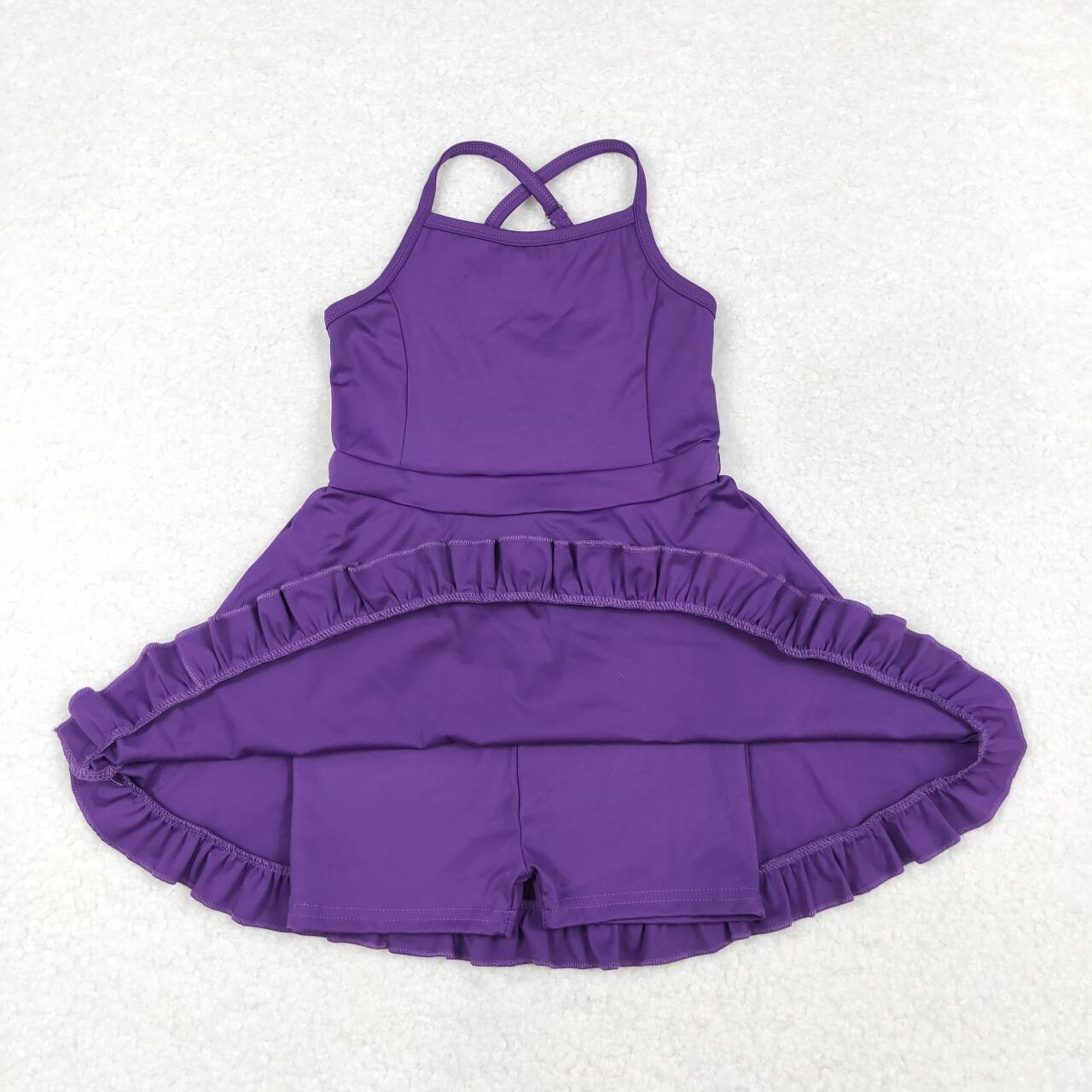 RTS NO MOQ ETA 5-7DAYS ARRIVED S0454 Pure purple sportswear skirt swimsuit