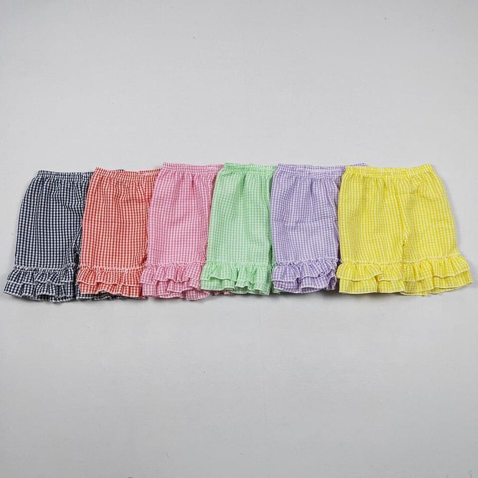 RTS  no moq Seersucker girls summer shorts  Seersucker shorts girls shorts Seersucker