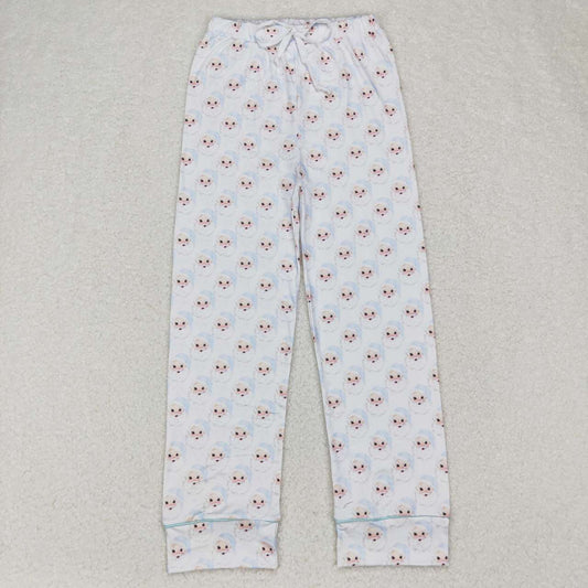 P0268 Adult Santa light blue and white trousers