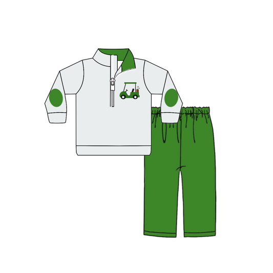 9.27 custom each style moq 5eta 4-6week baby boys clothes green long sleeve pants sets