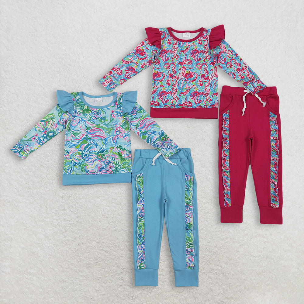 RTS NO MOQ Sibling baby girl clothes long short-sleeved sets