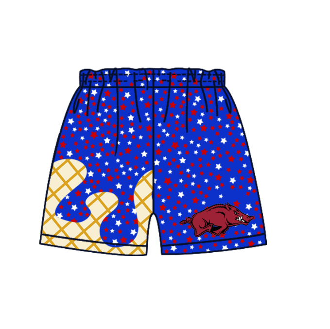 Custom summer teams baby girls clothes team blue hooded long sleeve tops and dress and skirts and shorts 1 and shorts 2-25.5.8