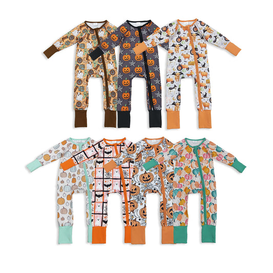RTS NO MOQ Sibling Baby girls boy clothes Halloween long-sleeved rompers 7