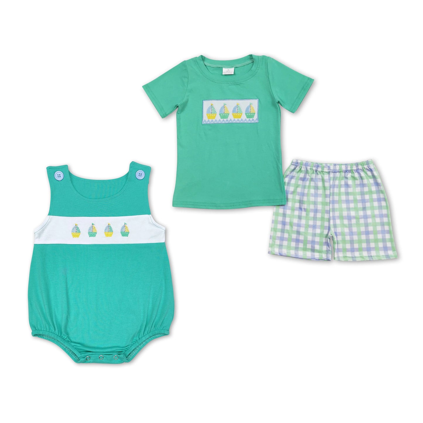 Baby Boys Shirt Shorts Summer Brother Rompers Outfits Clothes Sets