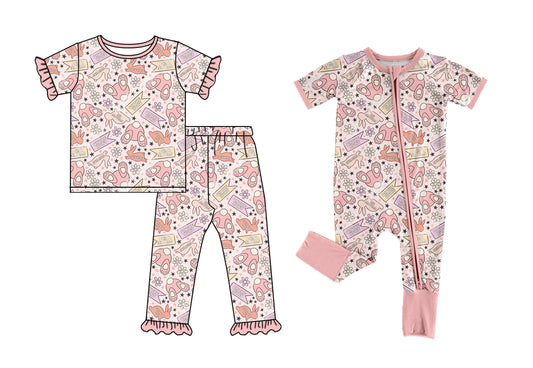 25.11.27 custom each style moq 5 eta 6-8week Sibling Sisters baby girl clothes short sleeve pants sets and romper match family design