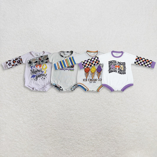 RTS NO MOQ Sibling baby girl clothes halloween long-sleeved rompers