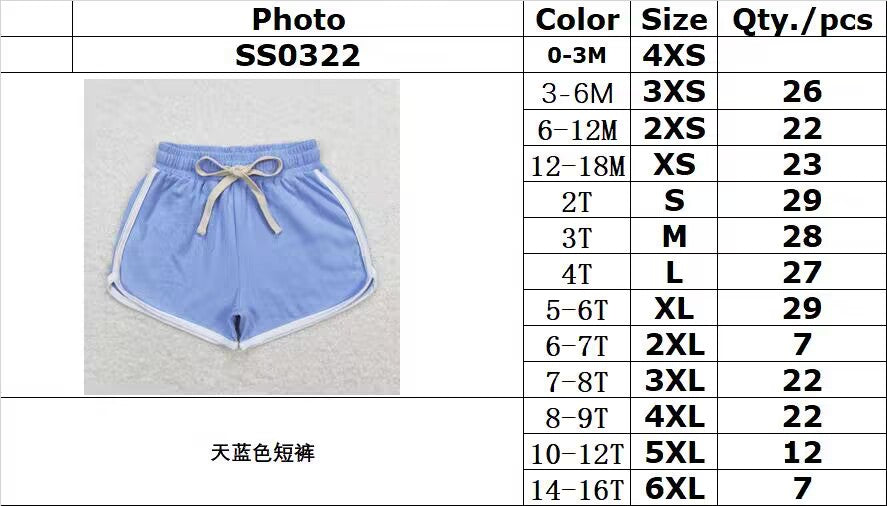 SS0322 sky blue shorts