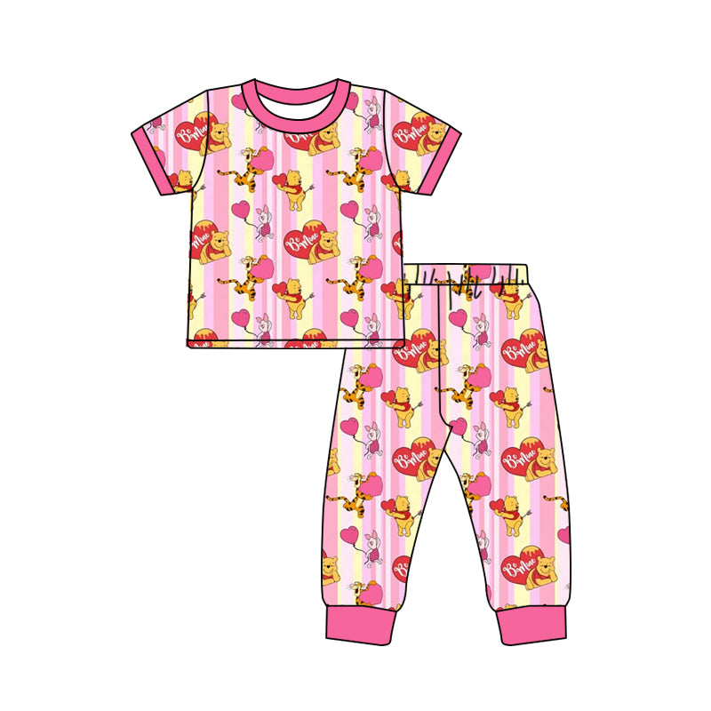Custom moq 3 eta 7/8week moq 5 eta /4/5week cartoon Short Sleeve Pants Set