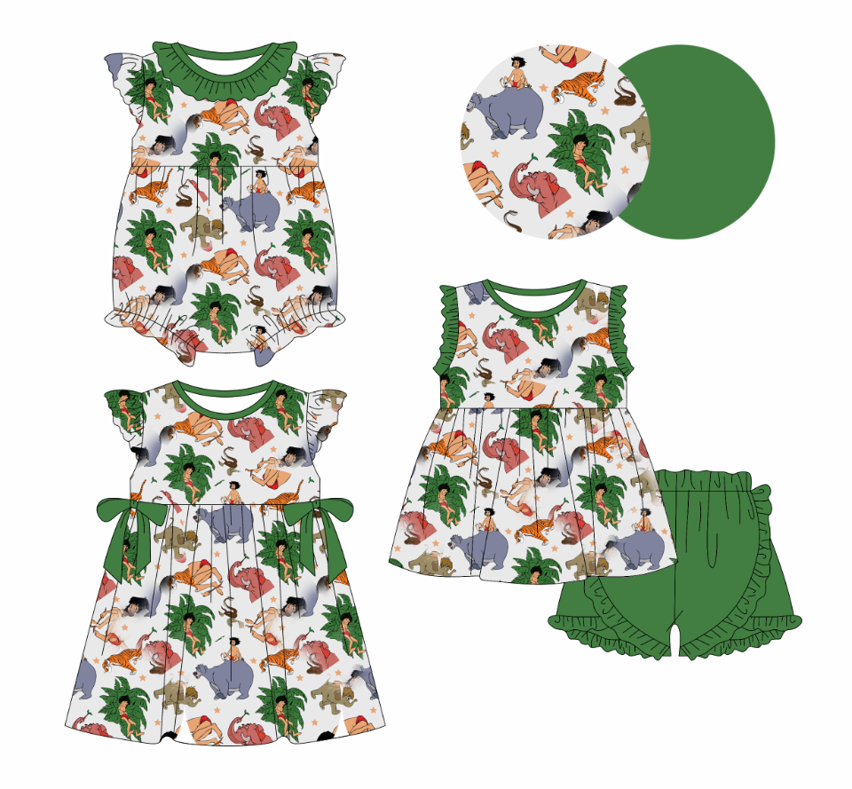 Custom summer teams baby girls clothes sets dress romper
