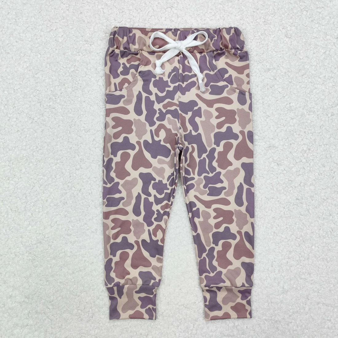 RTS NO MOQ Sibling baby boy clothes Camouflage drawstring trousers