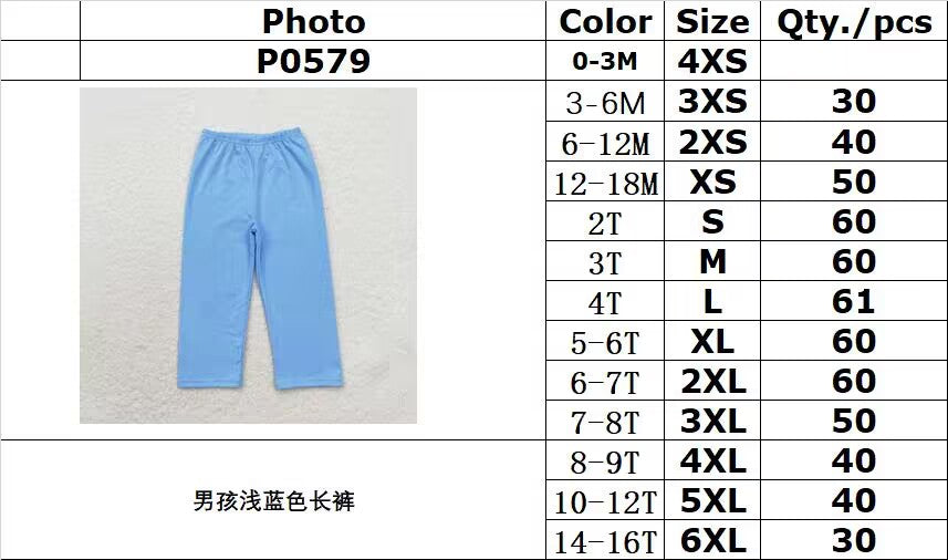 rts no moq P0579 Boys light blue trousers