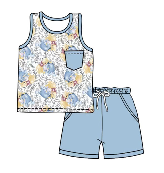 Custom moq 5 mix size milk silk baby girl clothes cartoon short sleeve shorts sets 2