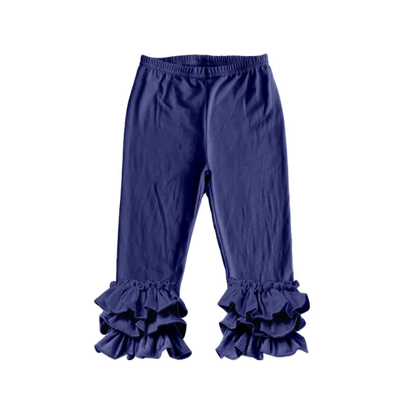 Deadline: February 8th Solid color pleated trousers denim ruffle pants