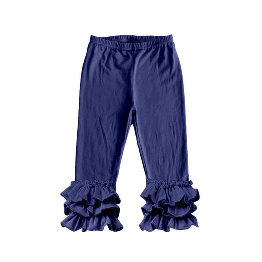 Deadline: February 8th Solid color pleated trousers denim ruffle pants