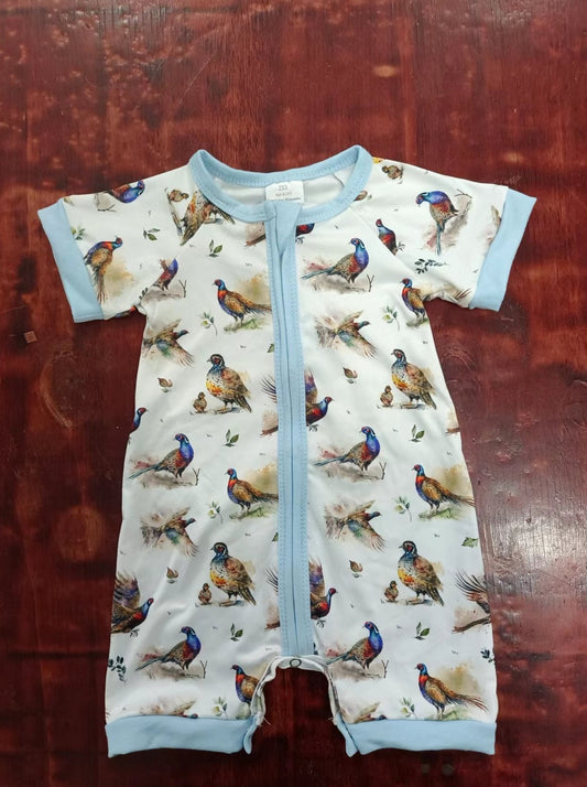 custom moq 5 eta 4-6weeks mix size baby boys clothes duck short sleeve summer Romper