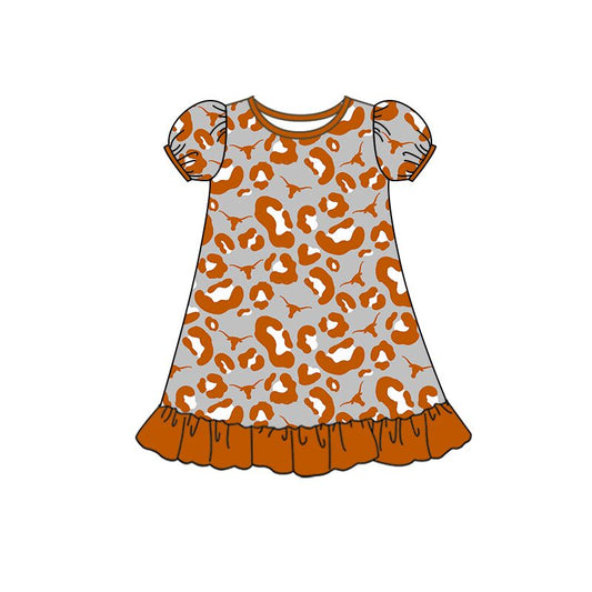 baby girl team orange summer dress