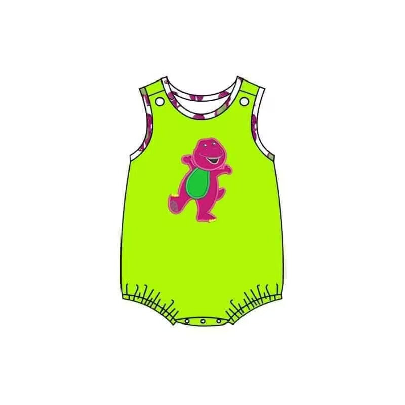 custom moq 5 eta 5-6 weeks baby boys clothes bright green vest romper