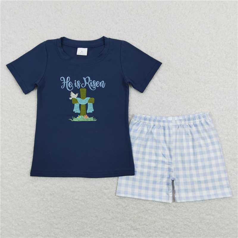 RTS NO MOQ easter short-sleeved shorts suit & short-sleeved sets and romper