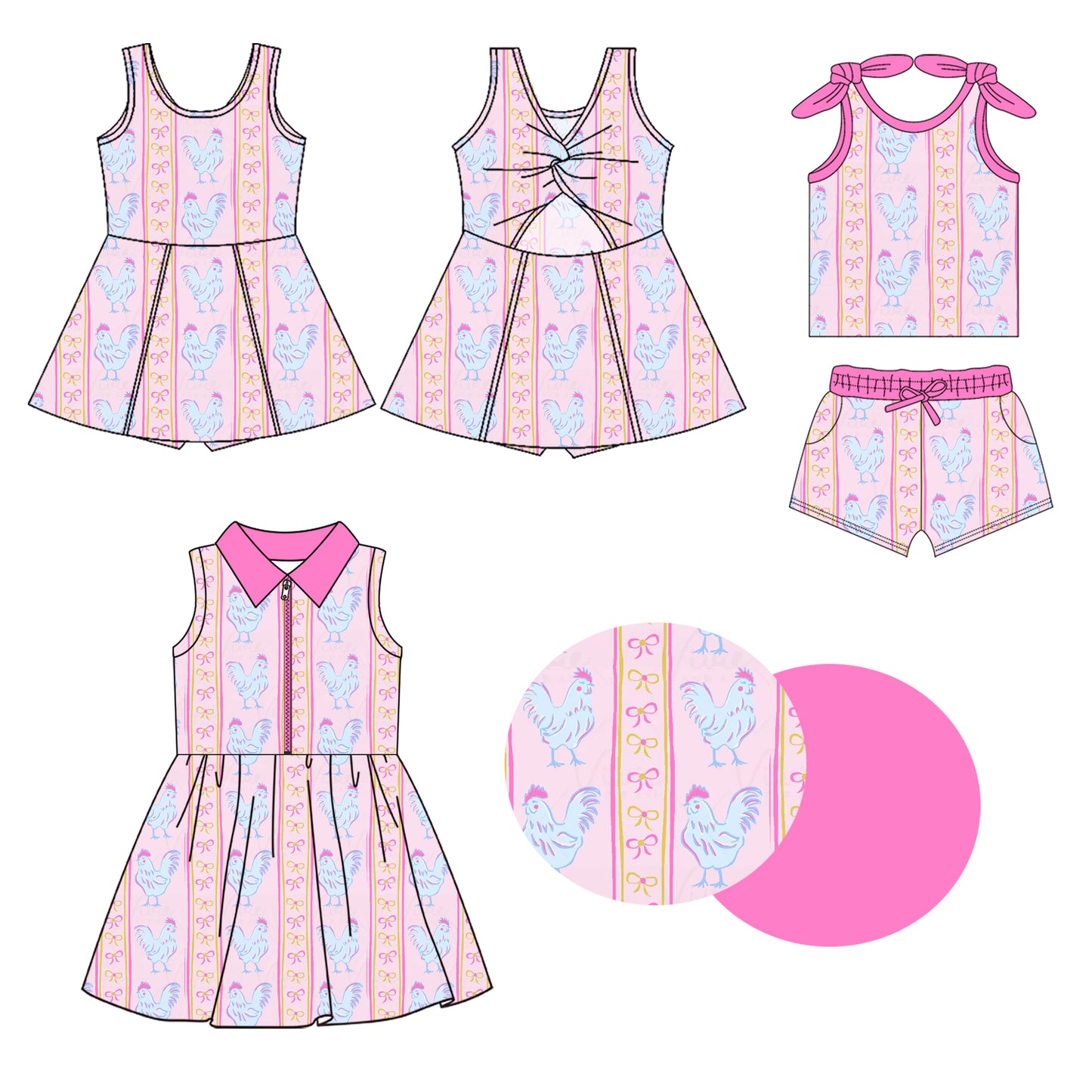 1.23 custom each style moq 5eta 4-6week Sibling Sister bow baby girl short sleeve shorts sets and sets 2 and dress match design