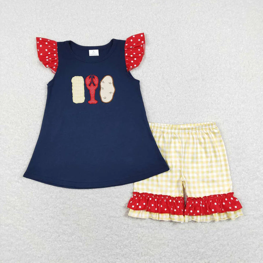 Baby Girls Crawfish Boiled Potato Sibling Sister Brother Clothes Sets