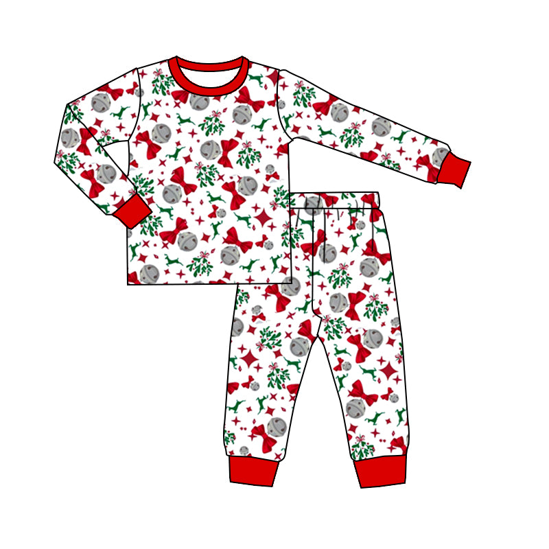 5.13custom each style moq 5eta 4-5week Sibling Sister Christmas style print red girls and boys outfits and baby romper and dress match family design