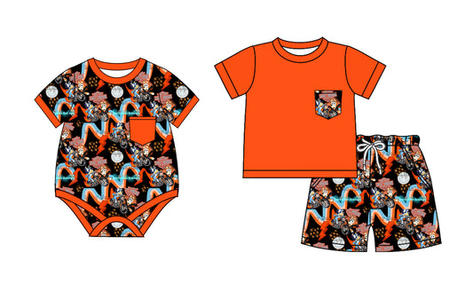 2.8 custom each style moq 5eta 4-6week Sibling Sister cartoon dog baby girls short sleeve shorts sets and romper match design