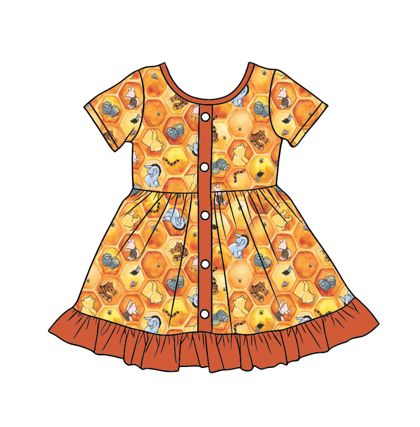 Custom moq 5 mix size milk silk baby girl boy clothes cartoon short sleeve shorts sets 2 and dresses and top