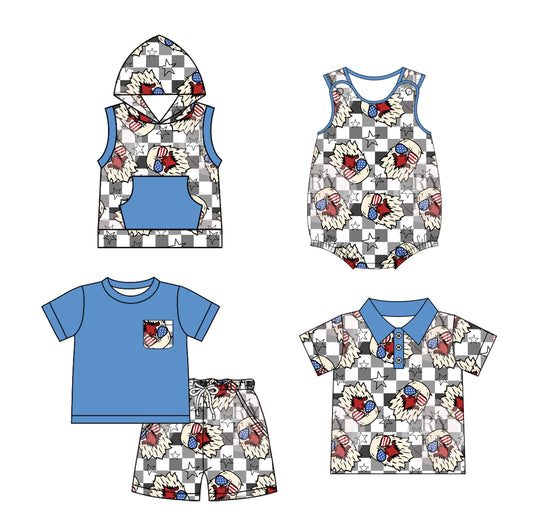 1.18 custom each style moq 5eta 4-6week Sibling Sister baby girl sets and boy rompers top and top 2 match family design