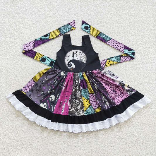 A8-14 Girl Cartoon Shark Skirt